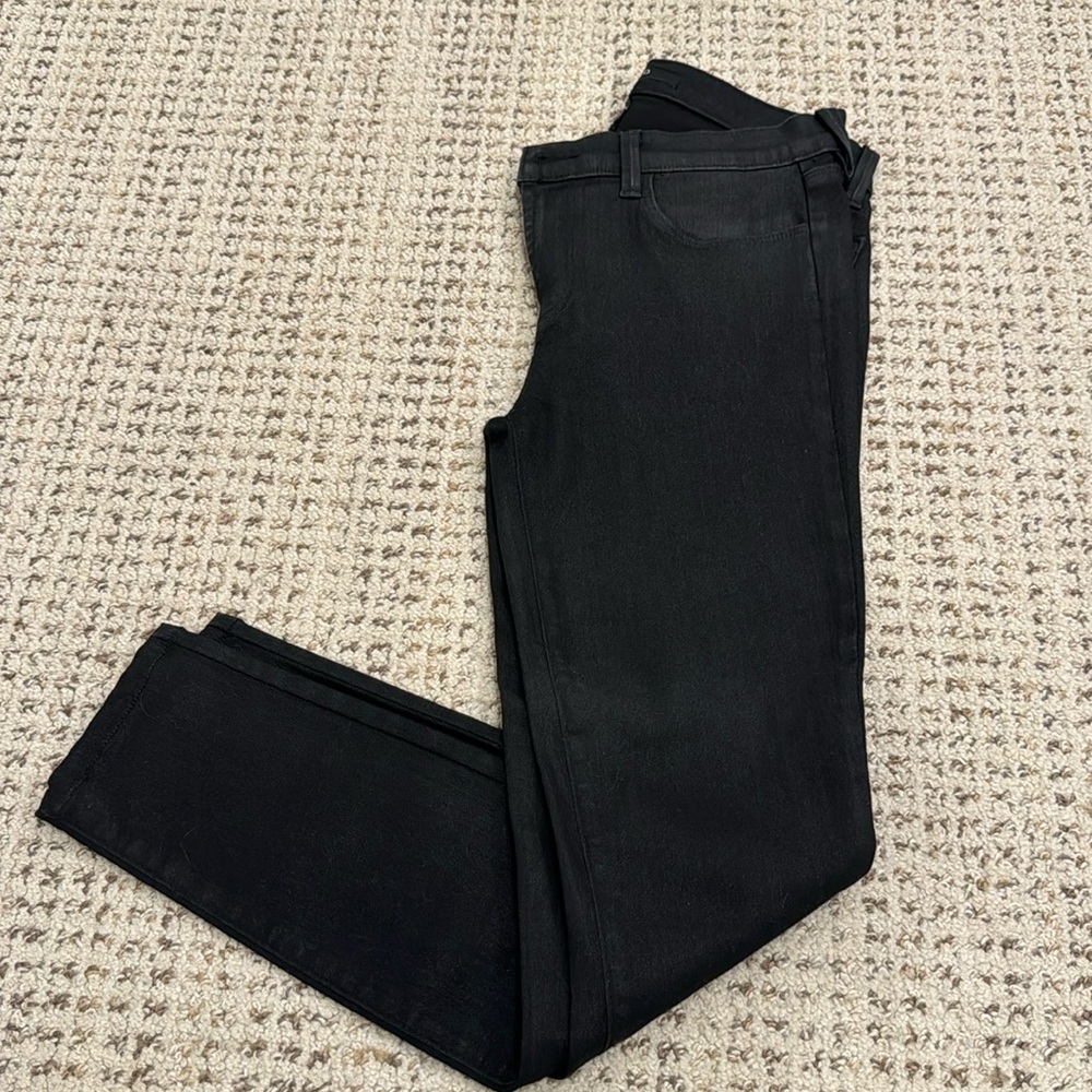 J Brand Size 28 Black Coated Denim. Ankle.